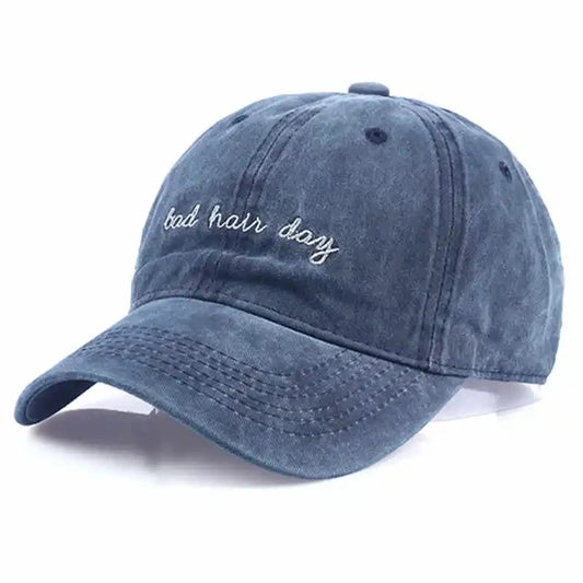 Bad Hair Day Embroidered Washed Snapback Baseball Cap Hip Hop Hat