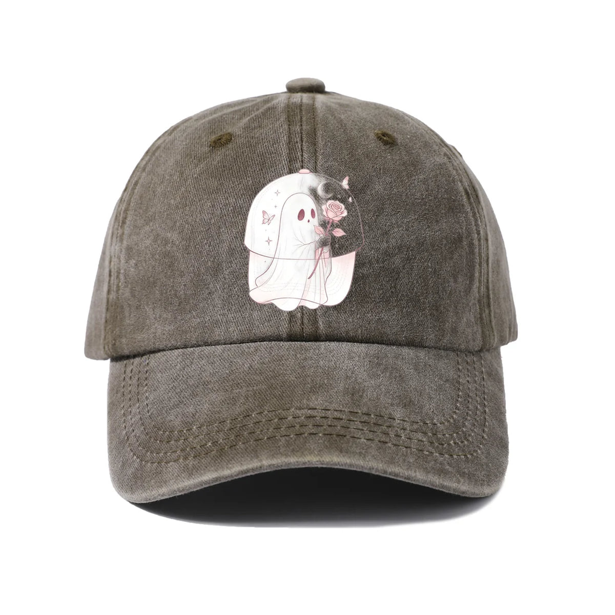 Cute Moon Ghost Graphic Baseball Cap