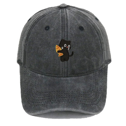 Pizza Cat Corduroy Baseball Cap