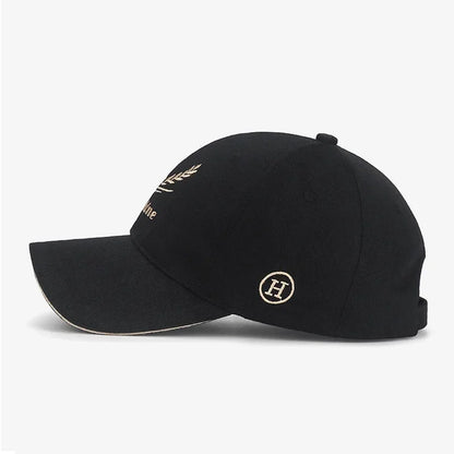Feather Wheat Ear Embroidery Cotton Baseball Cap