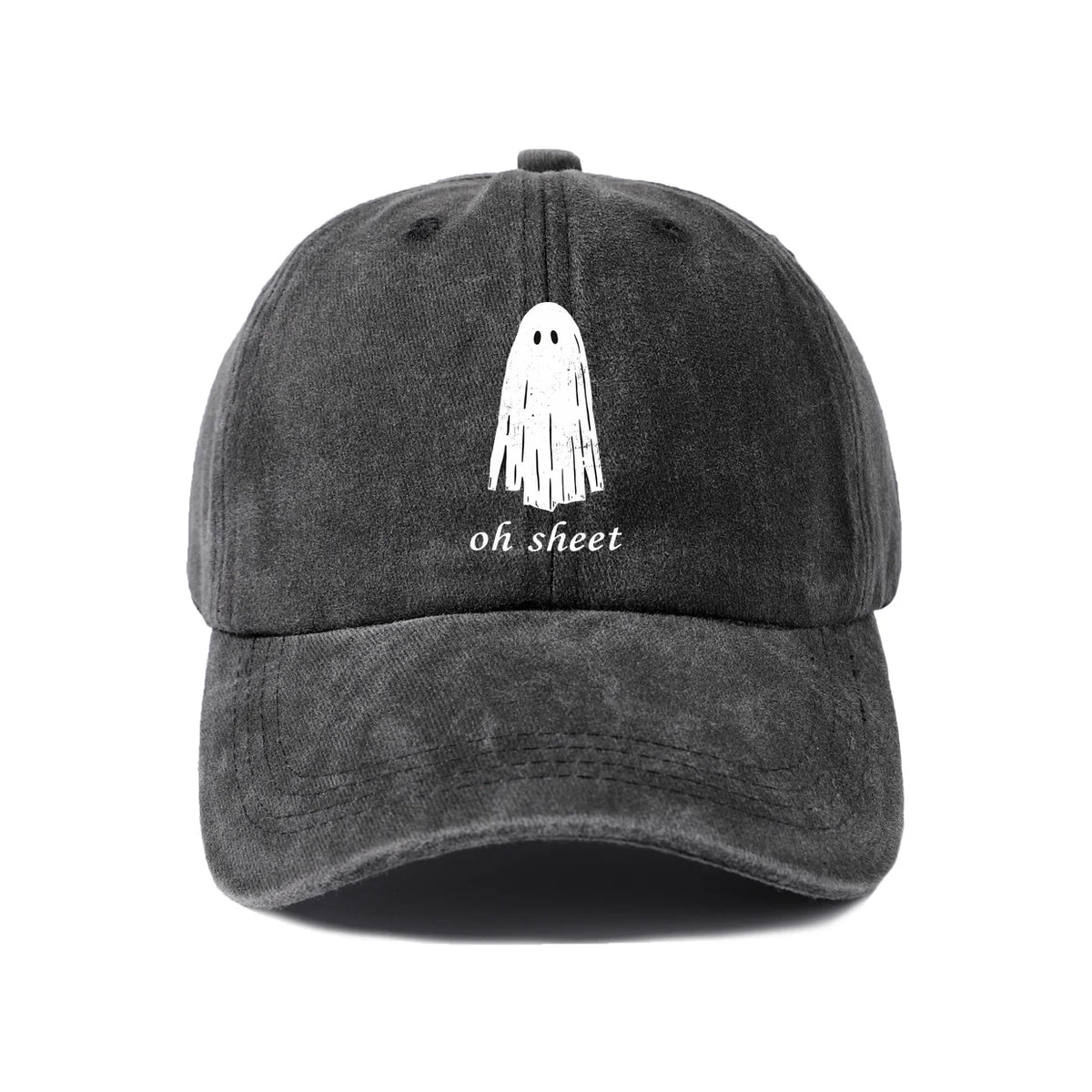 Funny Oh Sheet Ghost Graphic Baseball Cap