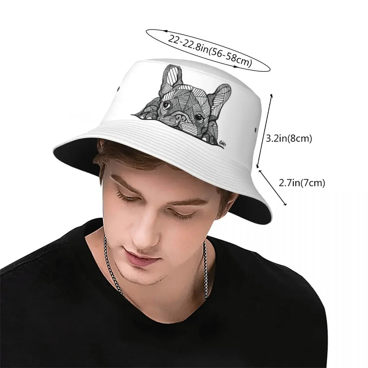 Custom French Bulldog Bucket Hats