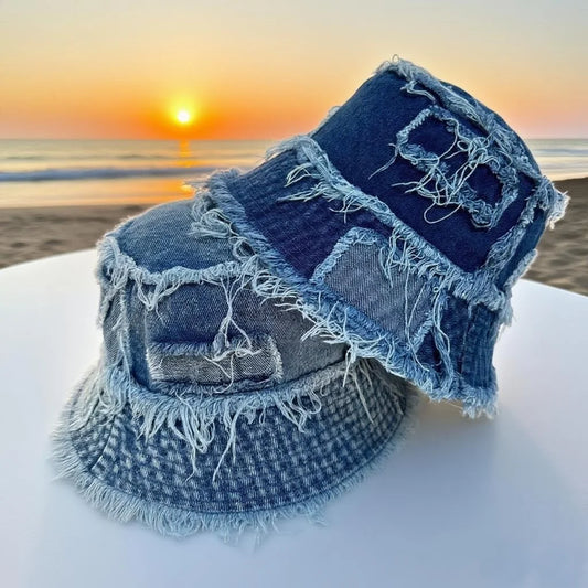 New Autumn Washed Denim Bucket Hat
