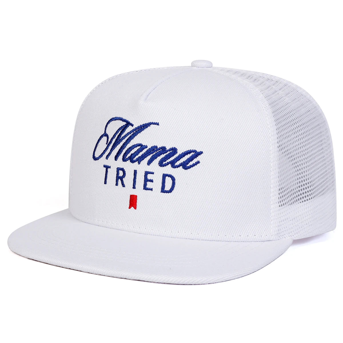 Unisex Mama TRIED Letter Embroidery Hip-Hop Net Hats Snapback Caps Baseball Caps Sunscreen Hat