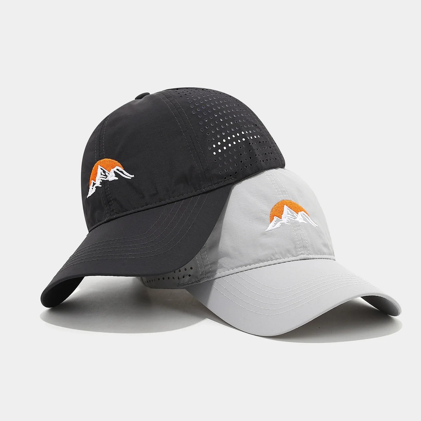New Sunrise Mountain Peak Sun Embroidered Hat Baseball Cap