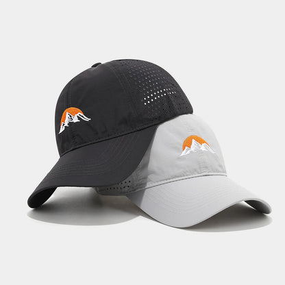 New Sunrise Mountain Peak Sun Embroidered Hat Baseball Cap
