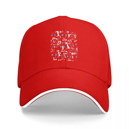 Modified Anti-Surveillance Disable Facial Recognition Pattern Baseball Cap