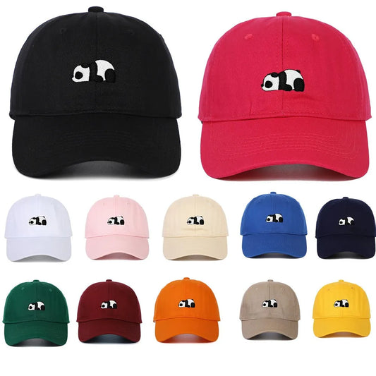 Unisex Panda Embroidery Baseball Caps