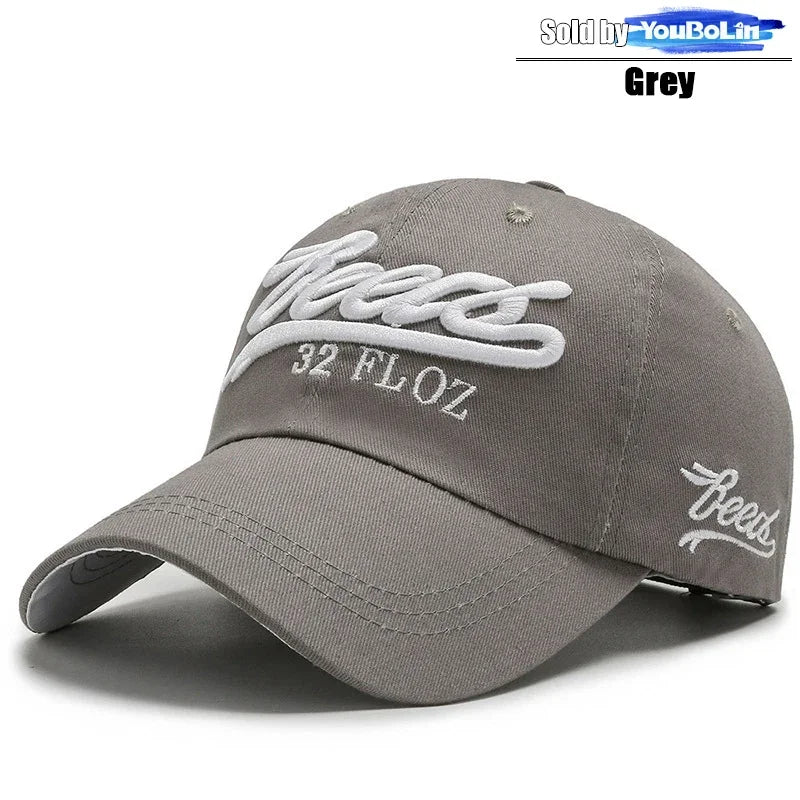 Letters 3D Embroidery Cotton Adjustable Baseball Cap