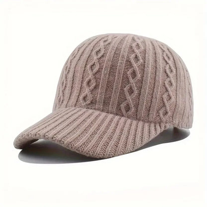 Trendy Knitted Baseball Cap For Men And Women - Autumn/Winter Fashion Peaked Hat