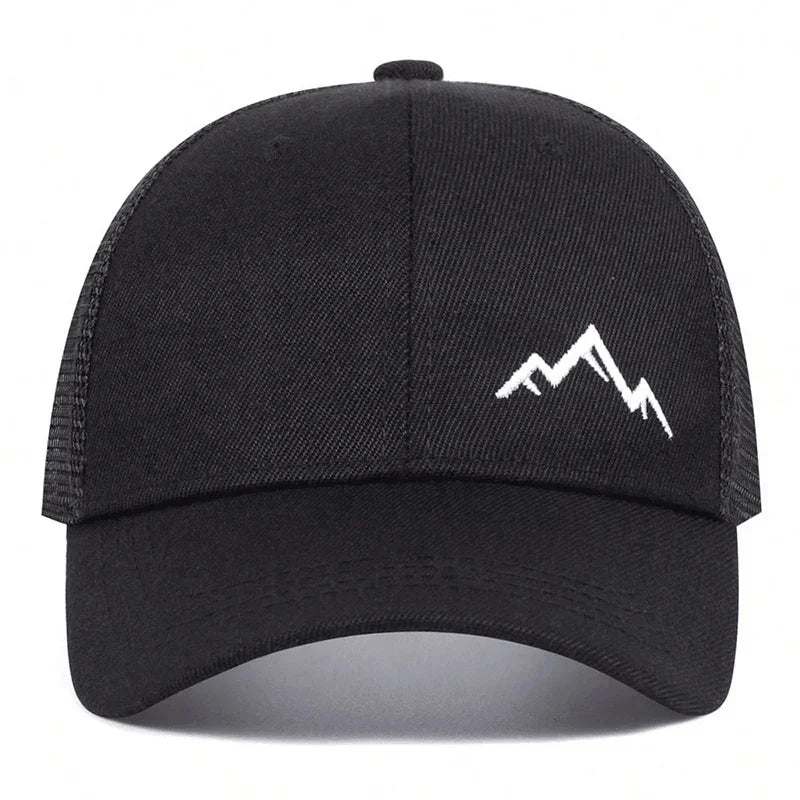 Unisex Mountain Range Embroidery Baseball Caps