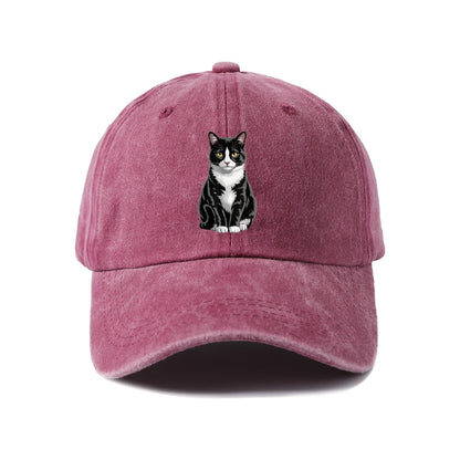 Tuxedo Cat Portrait Baseball Cap