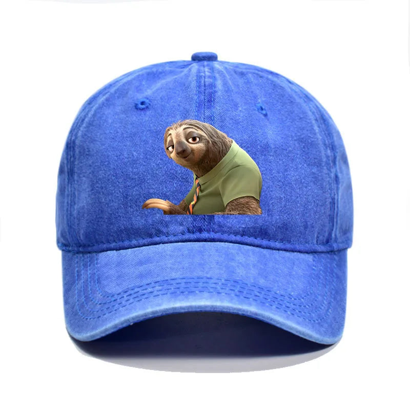 Disney Zootopia Cartoon Anime Retro Print Baseball Cap Judy Nick Sun Hat