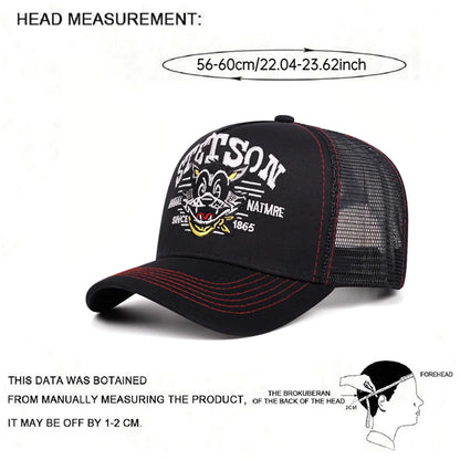 2025 Cartoon New Baseball Hat STETSON Cartoon Cat Truck Hat Daily Leisure Commuting