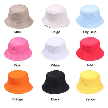 Fashion Cotton Casual Bucket Hat Candy Color Sun Caps Fisherman Cap
