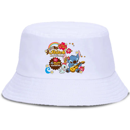 Lilo Stitch Parent-child Bucket Hat Summer Panama Bucket Cap Women Men