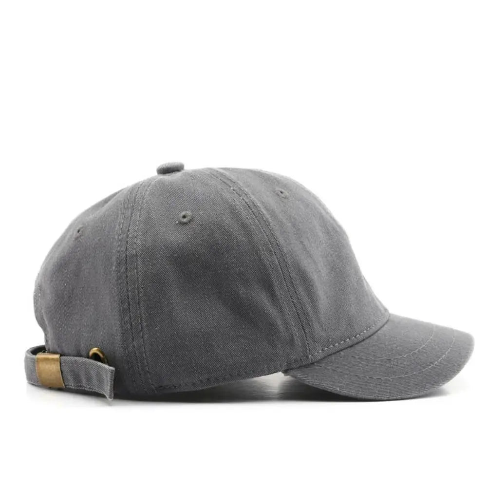 Fashion Short Brim Baseball Cap Adjustable Solid Color