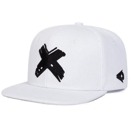 Unisex X Letter Embroidery Hip-hop Hats