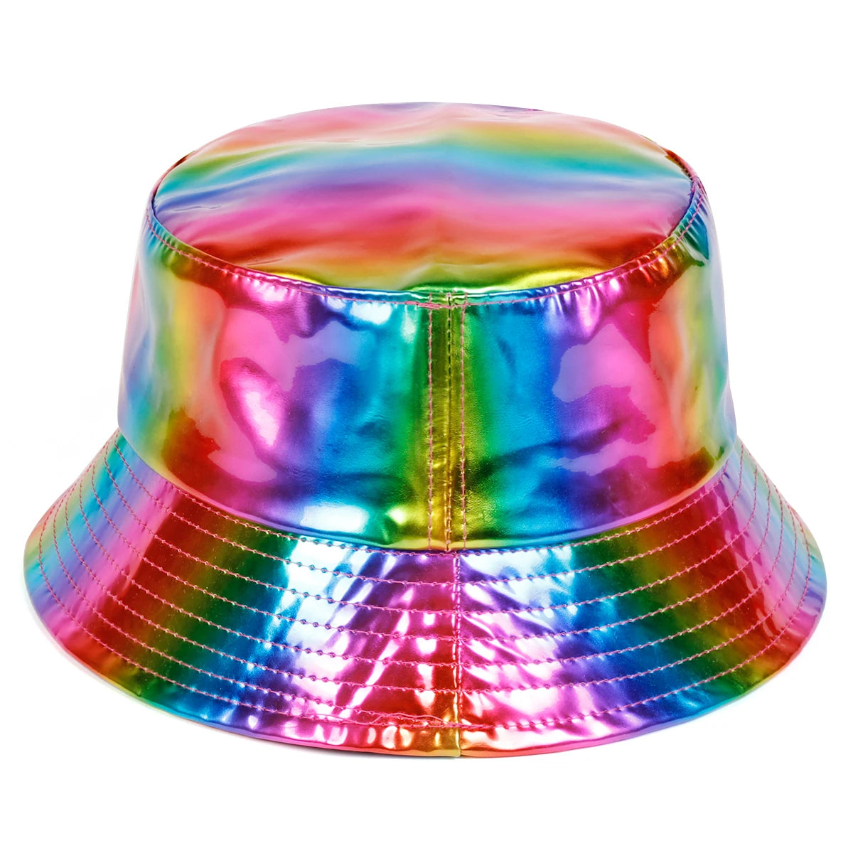 Unisex PVC Colorful Color Personality Bucket Hats Fishermen Caps Sunscreen Hat