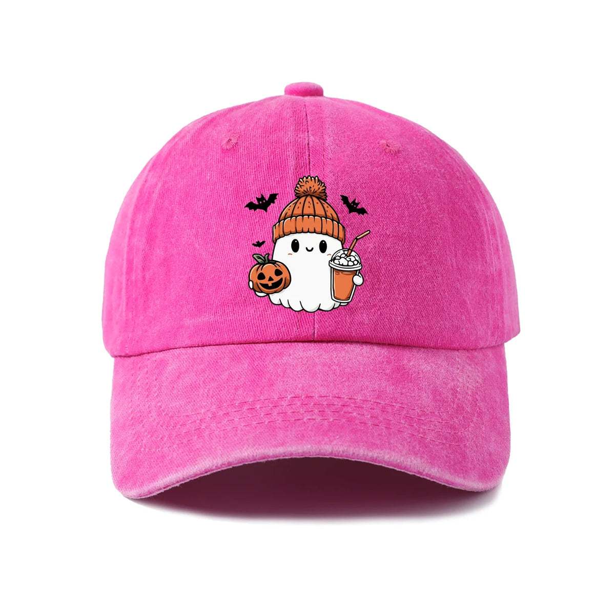 Winter Beanie Ghost Graphic Baseball Cap
