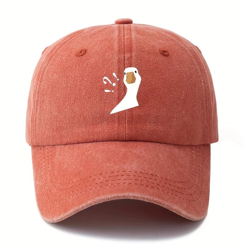 Cute Duck Pattern Printed Baseball Hat