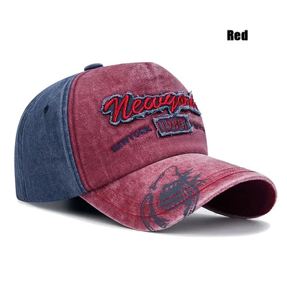 6 Colors New Unisex Washed Distressed Craft Patch Baseball Cap