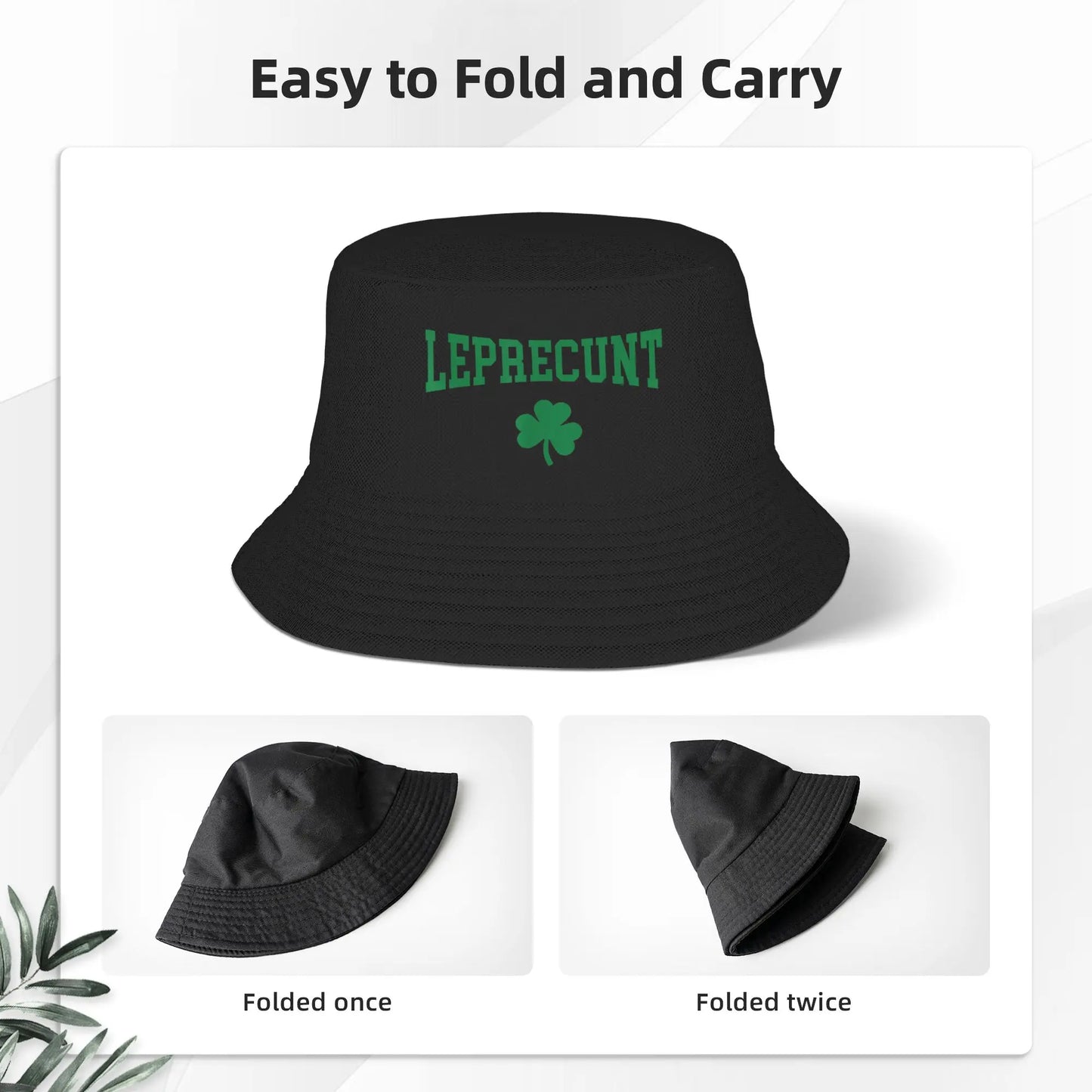 Leprecunt Irish St Patricks Day Bucket Hat For Couple