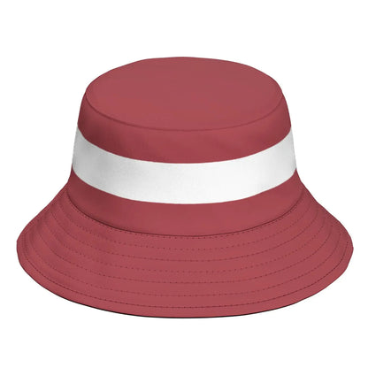 Latvia Fisherman Hats Free Custom Name Number Logo Bucket Cap