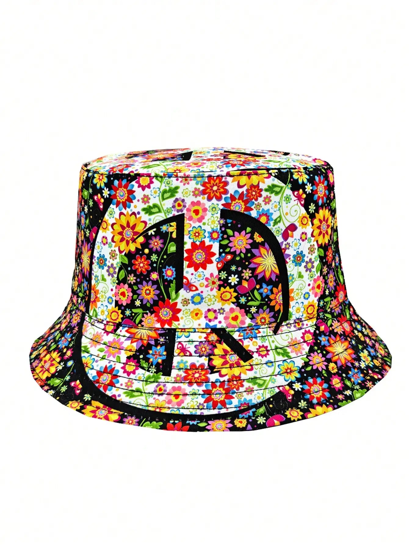 Casual Summer "Peace Love" Print Vacation Bucket Hat