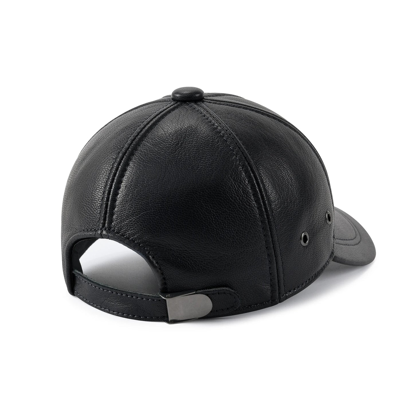FEINION Men's Baseball Cap Winter Driving Hunting Fishing Hat Genuine Leather Ivy Fashion Beret Flat Cap.