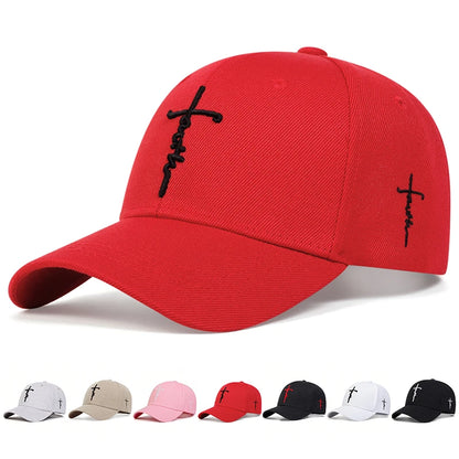 Unisex Letter Cross Embroidery Baseball Caps Spring And Autumn