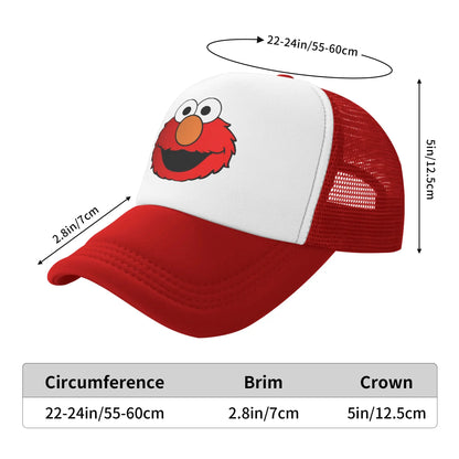 Elmo Cartoon Sesames Streets Trucker Hat Baseball Cap