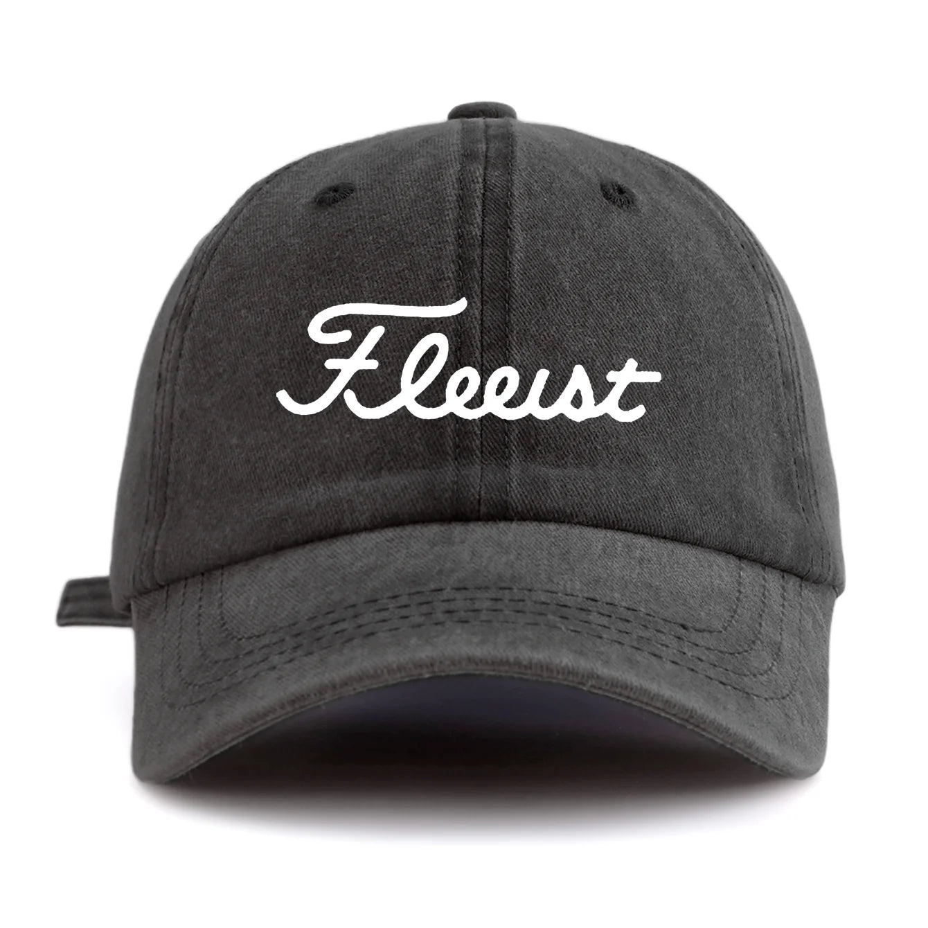 F Print Washed Baseball Cap For Adults