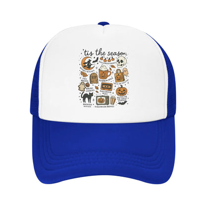 Halloween Trucker Caps Mesh Baseball Caps Ghost Pumpkin
