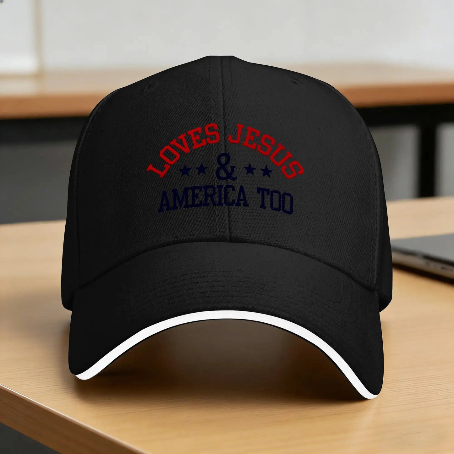 Loves Jesus and America Too Casual Baseball Cap