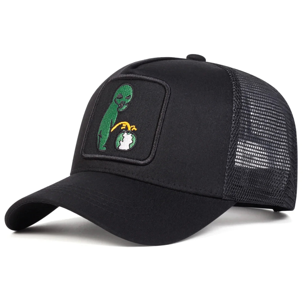 Alien Embroidered Adjustable Mesh Baseball Hat
