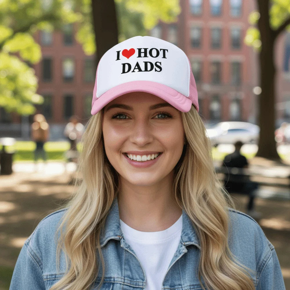 Fashion Letter Printing I Love Hot Dad Hats Baseball Hat For Man Women