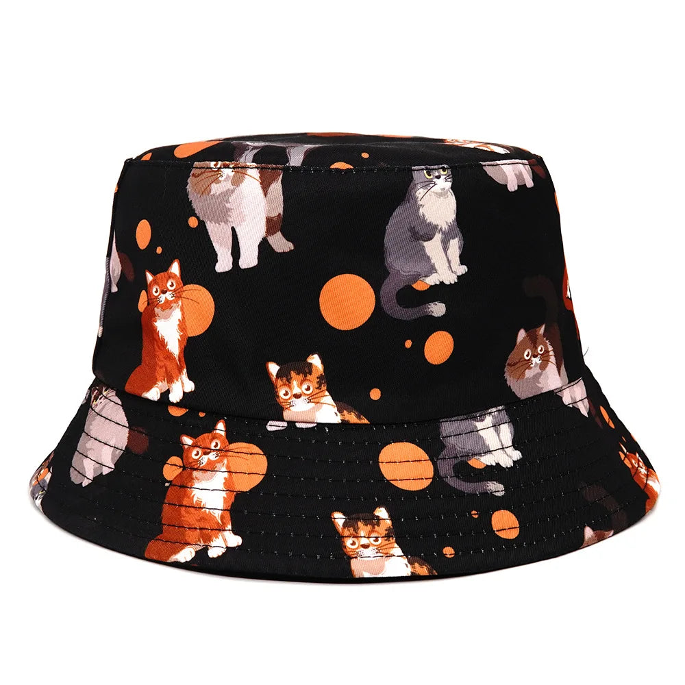 Summer Sun Hat Reversible Yellow Duck Bucket Hat