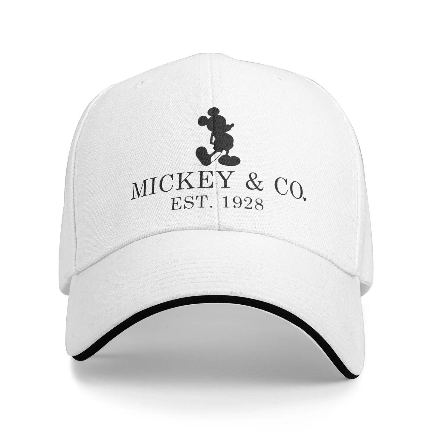 Goofy Checkered Baseball Cap Fashion Cartoon Mickey Mouse Sandwich Hats