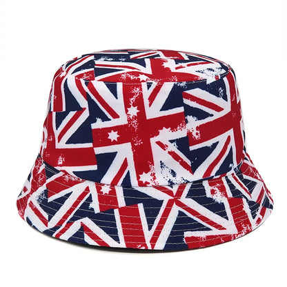 Panama Bucket Hats Animal Letter Print Fisherman Hat For Women Men