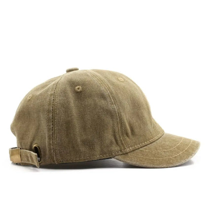 Fashion Short Brim Baseball Cap Adjustable Solid Color
