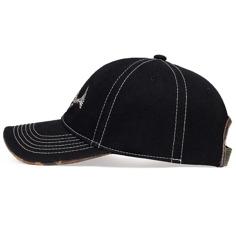 Fishbone Embroidered Baseball Cap