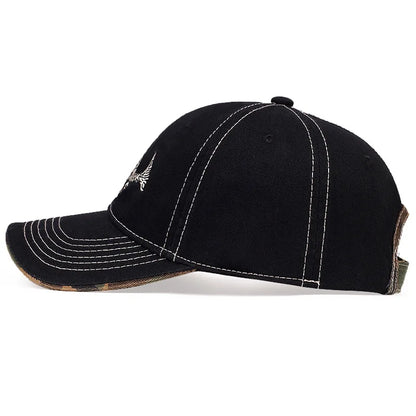 Fishbone Embroidered Baseball Cap