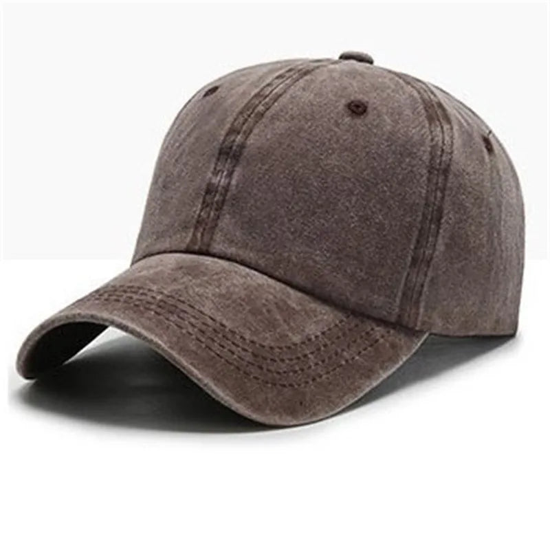 Solid Washed Denim Baseball Cap Vintage Unisex Cotton Sport Hat Women Men