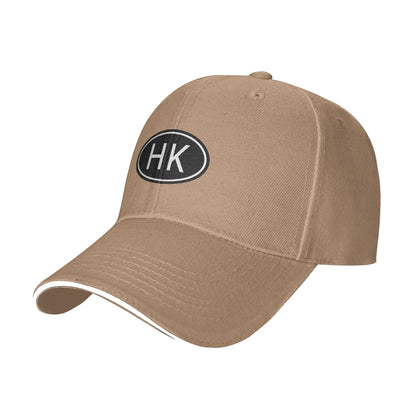 Heckler and Koch Firearms Baseball Cap HK Initials Oval White Fitted Retro Hip Hop Hats