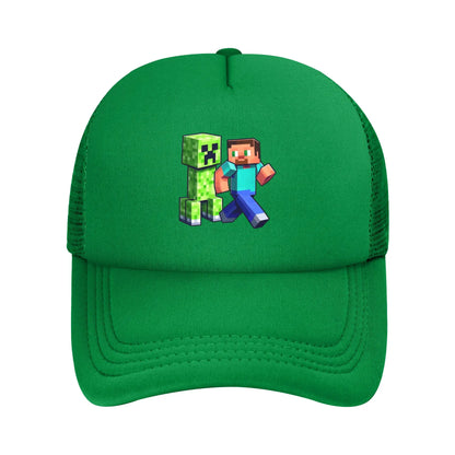 Unisex Creepers mob sticker Trucker Cap Mesh Baseball Cap