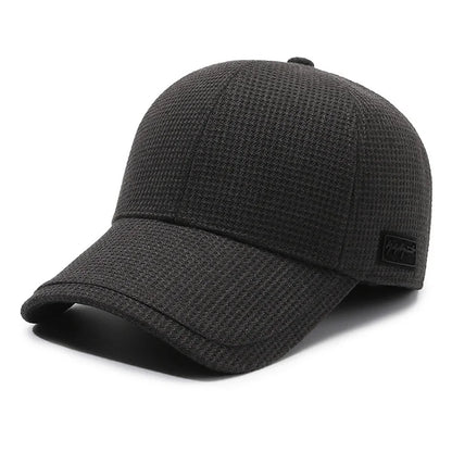Men'S Winter Baseball Cap with Fleece Lining Thickened Windproof Ear Flap
