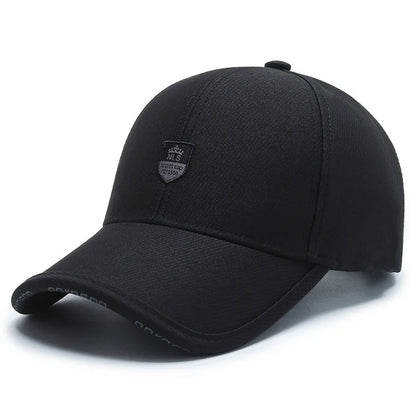 New Black Baseball Caps For Men Women Sunhat Solid Letter Sunscreen Cap