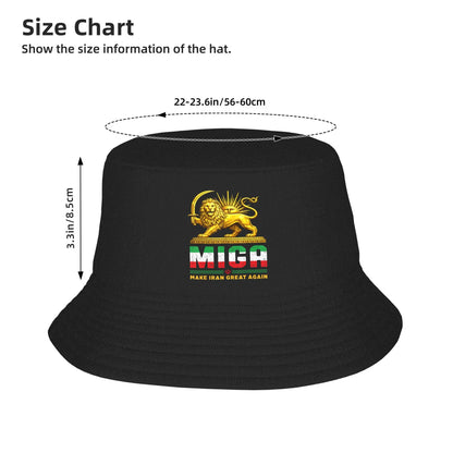 Iranian Make Iran Great Again Emblem Of Iran MIGA Bucket Hat