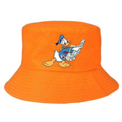 Donald Duck Bucket Hat Daily Hip Hop Amusing Cartoon Vintage Stylish Fisherman Cap